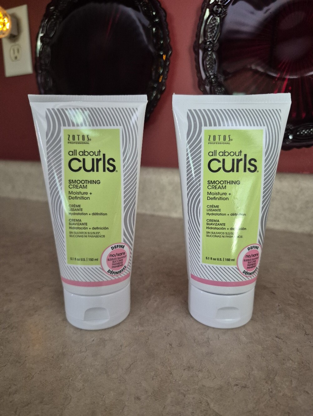 New Lot Of 2 All About Curls Smoothing Creams 5.1 Oz Containers